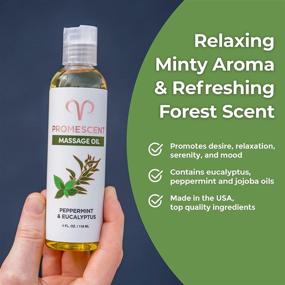 img 1 attached to 🌿 Promescent Massage Oil: Soothing Essential Oils for Relaxation and Muscle Relief - Peppermint and Eucalyptus Scent | 4 oz