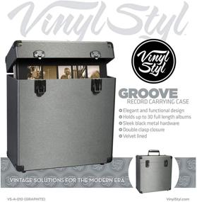 img 1 attached to 🎵 Чехол Vinyl Styl Groove Graphite: стильная защита для ваших пластинок в дороге