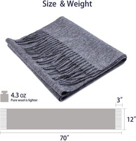 img 2 attached to Cashmere Solid Lightweight Winter Scarves Women's Accessories in Scarves & Wraps