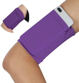 img 4 attached to 📱 Flexible Cellphone Armband with Wristband Sleeve and Pocket Pouch Case - Compatible with iPhone 6, 6S, 7, 8, X, XR, XS, 11, 12 Pro - Ideal for Yoga, Jogging, Walking, Riding, Skating, Gardening, Fishing - Armband Girth of 9.5 inches