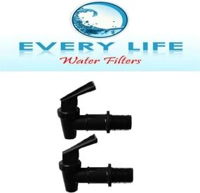img 2 attached to 🚰 Every Life Water Filters: Black Plastic Faucet Twin-pack for Beverage Dispenser, Water Crock, Water Filter Bucket