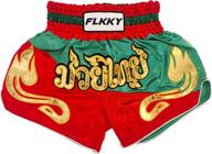 🩳 flkky muay thai boxer shorts: premium martial arts training trunks for men and women логотип