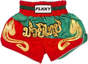 img 4 attached to 🩳 FLKKY Muay Thai Boxer Shorts: Premium Martial Arts Training Trunks for Men and Women