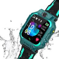 📱 ip67 waterproof kids smartwatch phone for boys and girls ages 4-12, sos calling, alarm clock, 360° rotation dual cameras, 1.44" touch screen for children's learning (green) logo