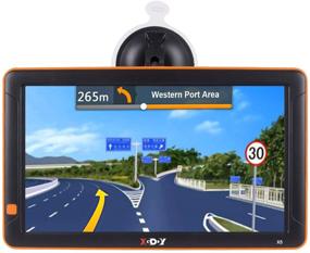 img 4 attached to 🚚 Xgody 9-Inch Big Screen Truck GPS Navigation with Bluetooth, AV-in, Lifetime North America Maps (USA + Canada), 3D & 2D Maps, 8GB, Turn-by-Turn Directions