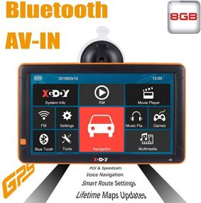 img 3 attached to 🚚 Xgody 9-Inch Big Screen Truck GPS Navigation with Bluetooth, AV-in, Lifetime North America Maps (USA + Canada), 3D & 2D Maps, 8GB, Turn-by-Turn Directions