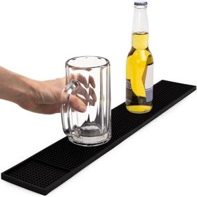 img 2 attached to 🍹 Non-Slip Rubber Bar Top Spill Mat - 24" x 4" Heavy-Duty Bartender Accessories for Cocktail Drink Mixing - Essential Supplies for Business, Industrial & Home Kitchens