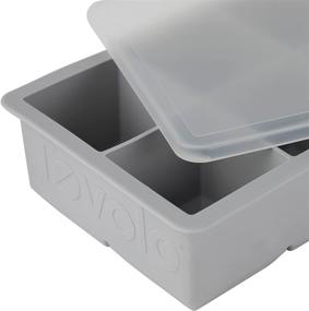 img 1 attached to 🧊 Tovolo King XL Lid 2" Whisky and Spirits BPA-Free Silicone Dishwasher-Safe Ice Cube Tray Single Oyster Gray