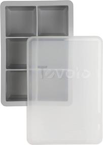 img 2 attached to 🧊 Tovolo King XL Lid 2" Whisky and Spirits BPA-Free Silicone Dishwasher-Safe Ice Cube Tray Single Oyster Gray