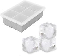 🧊 tovolo king xl lid 2" whisky and spirits bpa-free silicone dishwasher-safe ice cube tray single oyster gray logo