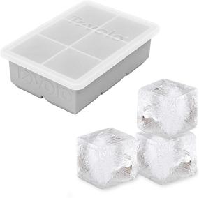 img 4 attached to 🧊 Tovolo King XL Lid 2" Whisky and Spirits BPA-Free Silicone Dishwasher-Safe Ice Cube Tray Single Oyster Gray