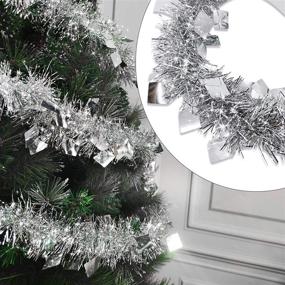 img 4 attached to 🎄 Enhance Your Christmas Décor with TURNMEON 5-Pack Tinsel Garland - 33FT of Metallic Streamers, Perfect for Xmas Trees, Holiday Home Décor, New Year's Eve Parties - Indoor/Outdoor Xmas Party Supplies