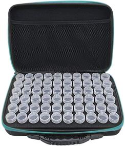img 2 attached to 🔷 VoiceFly EVA 60 Slots Diamond Painting Storage Case: Blue Shockproof Container for Diamond Art Accessories, Embroidery Tools, Beads, and Sewing Pills