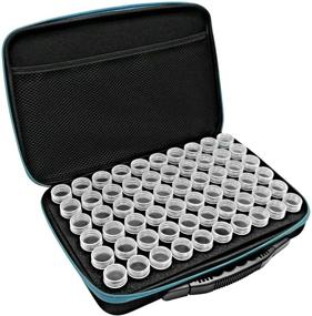 img 4 attached to 🔷 VoiceFly EVA 60 Slots Diamond Painting Storage Case: Blue Shockproof Container for Diamond Art Accessories, Embroidery Tools, Beads, and Sewing Pills