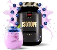 isotope - whey protein isolate (blueberry yogurt) - boost your fitness routine! logo