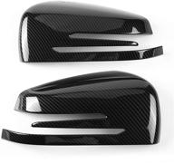 rearview mirror cover carbon mercedes interior accessories logo