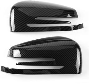 img 4 attached to Rearview Mirror Cover Carbon Mercedes Interior Accessories