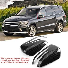 img 3 attached to Rearview Mirror Cover Carbon Mercedes Interior Accessories