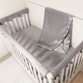 img 1 attached to 🐑 Premium Heavenly Soft Chenille Fitted Crib Sheet in Steel Gray - Ideal for Standard Cribs and Toddler Mattresses - Gender-Neutral Design