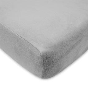 img 4 attached to 🐑 Premium Heavenly Soft Chenille Fitted Crib Sheet in Steel Gray - Ideal for Standard Cribs and Toddler Mattresses - Gender-Neutral Design