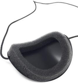 img 2 attached to 👁️ Black Large Semi-Rigid Vinyl Eye Patch with Elastic Band: Reliable and Comfortable Eye Protection