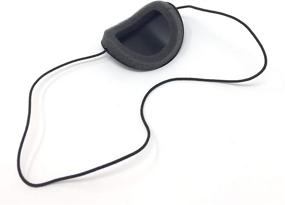img 1 attached to 👁️ Black Large Semi-Rigid Vinyl Eye Patch with Elastic Band: Reliable and Comfortable Eye Protection