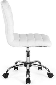 img 2 attached to 💺 Ultimate Comfort and Style: EdgeMod Polox Task Chair in Vegan Leather, White