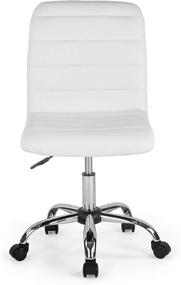 img 3 attached to 💺 Ultimate Comfort and Style: EdgeMod Polox Task Chair in Vegan Leather, White