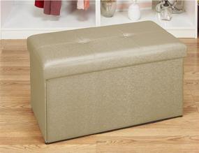 img 2 attached to Simplify F 0646 MET GOLD Storage Ottoman Gold Furniture
