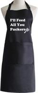 funny kitchen aprons pockets fathers kitchen & dining logo