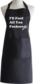 img 4 attached to Funny Kitchen Aprons Pockets Fathers Kitchen & Dining