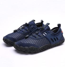 img 3 attached to Oauskatan Outdoor Hiking Sandals Barefoot Men's Shoes