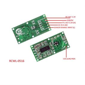 img 2 attached to 🔎 Stemedu 5PCS RCWL-0516 Датчик обнаружения движения: Продвинутый Микроволновый Радарный Модуль для Arduino ESP8266 Nodemcu Wemos - Идеально подходит для обнаружения животных, дальнобойность 5-7м, превосходит HC-SR501