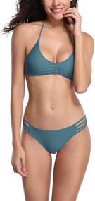 img 4 attached to SHEKINI Womens Strappy Swimsuits Bathing Women's Clothing in Swimsuits & Cover Ups
