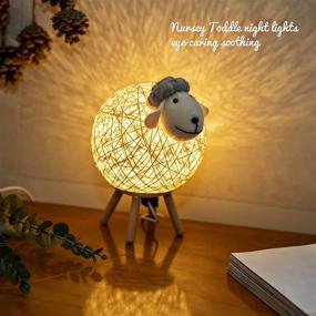 img 2 attached to 🐑 Adorable LED Night Light for Kids: Aipatal Mini Sheep Yarn-Ball Design Nursery Lamp Table Top with USB Ports - Perfect Baby Nightlight for Bedroom, Ideal Children's Birthday Gift and Cute Home Decor