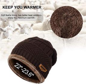 img 3 attached to Muryobao Winter Beanie Slouchy Stretch Outdoor Recreation