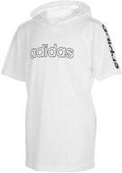 👕 рубашка с капюшоном adidas sleeve hooded lineage детская одежда для мальчиков: отличный выбор для активных приключений логотип