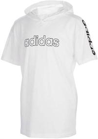 img 3 attached to 👕 Рубашка с капюшоном Adidas Sleeve Hooded Lineage детская одежда для мальчиков: отличный выбор для активных приключений