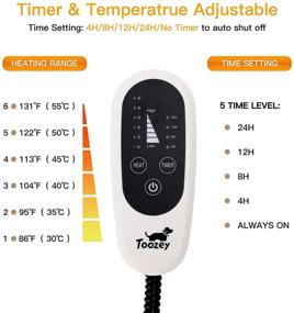 img 2 attached to 🔥 Premium Toozey Pet Heating Pad: Adjustable Temperature, Timer, and Waterproof Design for Cats and Dogs - Chew Resistant Cord and Electric Heated Mat Included