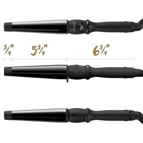 img 3 attached to 🌀 Xtava Twist Curl Curling Wand - 1 to 1.5 Inch Ceramic Hair Wand for Long & Short Hair with Cool Tip and Auto Shut Off - Dual Voltage Travel Curling Iron with Heat Resistant Glove