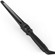 🌀 xtava twist curl curling wand - 1 to 1.5 inch ceramic hair wand for long & short hair with cool tip and auto shut off - dual voltage travel curling iron with heat resistant glove logo