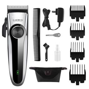 img 4 attached to 💇 Professional Electric Cordless Hair Clippers for Men, Quick Cut Trimmer Haircut Kit with 4 Guide Combs, Powerful Rechargeable Grooming Clippers for Family, Barber & Salon Use