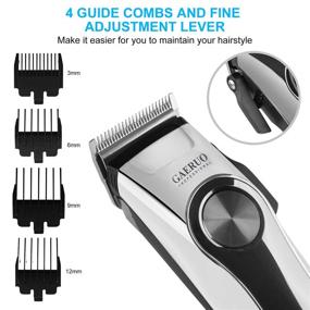 img 2 attached to 💇 Professional Electric Cordless Hair Clippers for Men, Quick Cut Trimmer Haircut Kit with 4 Guide Combs, Powerful Rechargeable Grooming Clippers for Family, Barber & Salon Use