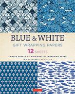 blue white gift wrapping papers logo