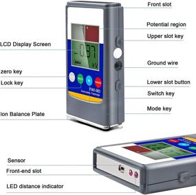 img 1 attached to NEWTRY Handheld Digital Electrostatic Field Meter & Ion Balance Tester: Measures 0~20KV & 0~200V for Fiber Yarn, Fabric, Carpet, Board, Paper, Rubber