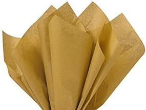 img 1 attached to Premium Tissue Paper: Antique Gold Tissue Paper 15 Inch X 20 Inch - 100 Sheet Pack - High Quality and Vintage Appeal