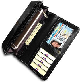 img 3 attached to AOXONEL Wallets Bifold Trifold Capacity Women's Handbags & Wallets for Wallets