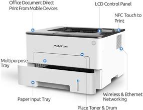 img 3 attached to 🖨️ Compact Monochrome Laser Printer with Auto Two-Sided Wireless Mobile Device Printing - Pantum L2300dw (W4I48A)