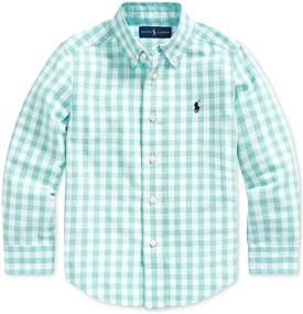 img 2 attached to 👕 Polo Ralph Lauren Boys' Tops, Tees & Shirts in Cotton MultiBlueGreen Clothing