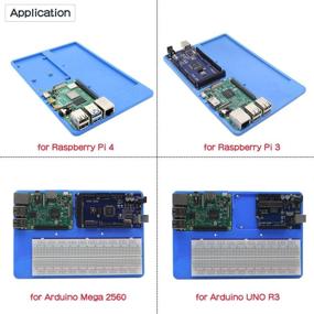 img 2 attached to 🔌 Geekworm RAB Holder Platform Breadboard Base for Raspberry Pi 4B/3B+/3B, Arduino UNO Mega 2560, and Raspberry Pi 4 Model B and 400/830 Points Breadboard